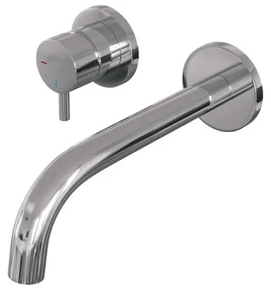 Brauer Chrome Edition Wastafelmengkraan inbouw - gebogen uitloop rechts - hendel kort smal - model B2 chroom 5-CE-083-B5-65