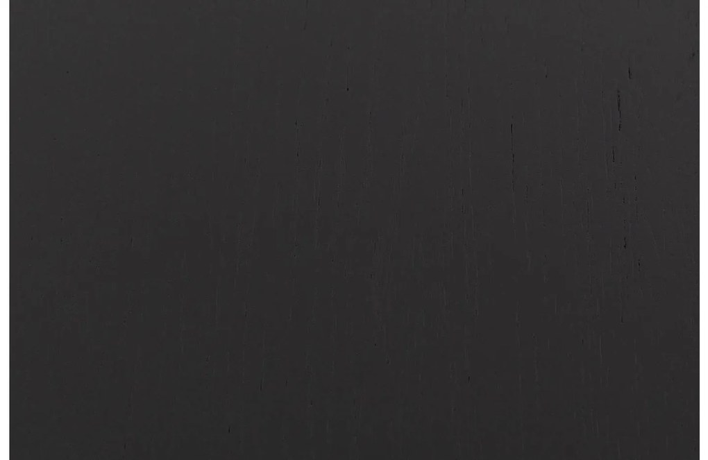 Goossens Nachtkastje Runt, Voet rond metaal ral 9005 zwart, blad massief eik