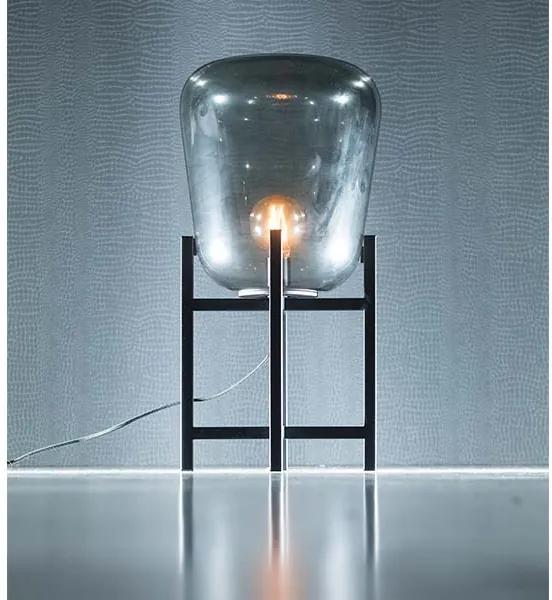 Tafellamp Benn zwart glas 70cm