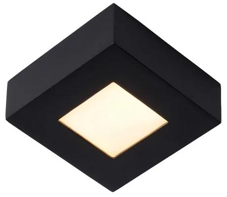 Lucide Brice vierkante plafondlamp 10.8cm 8W zwart