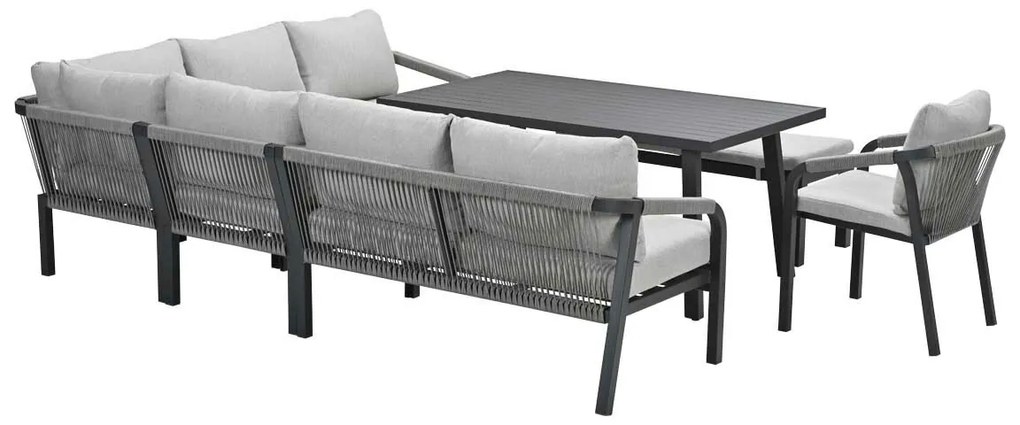Garden Impressions Tarera lounge dining set 7-delig - donker grijs