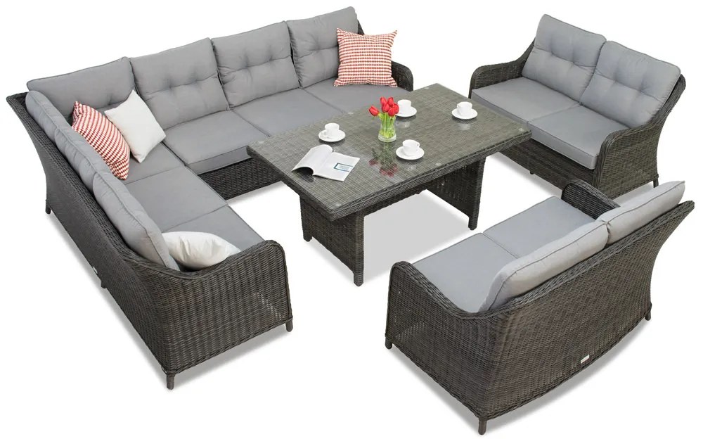 Garden Point hoektuinset Toledo Comida 9 antraciet