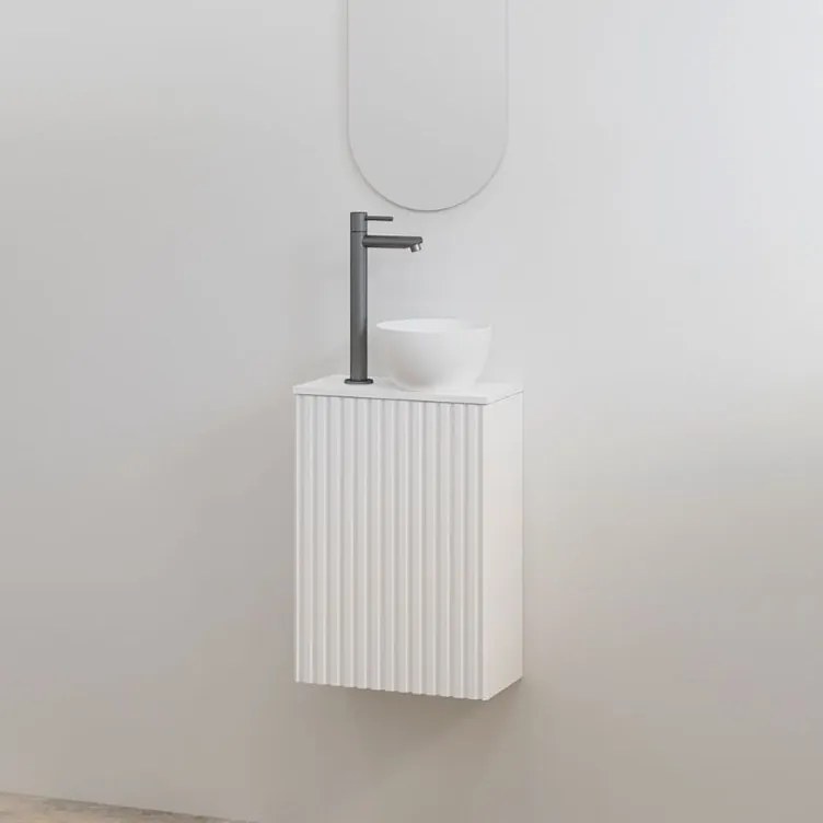Best Design Mali ribbel toiletmeubel wit mat