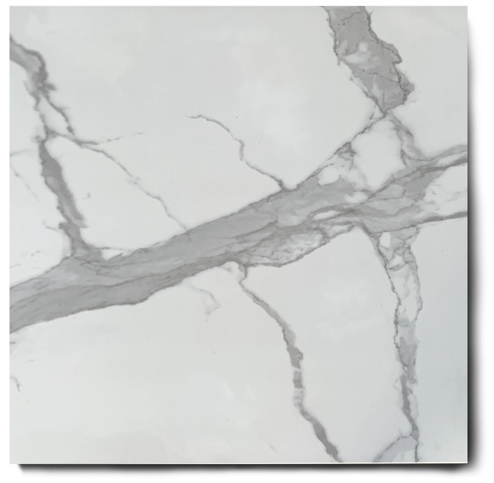 Vloertegel 120x120 Cm Cifre Statuario Marmerlook Mat Wit