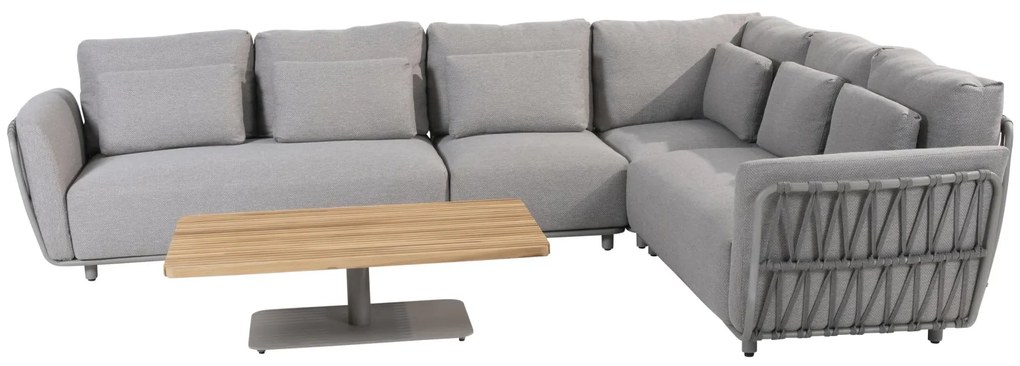 4 Seasons Outdoor Evolve hoekbank XL met Plato tafel(s) SALE Loungebank   antraciet weerbestendig