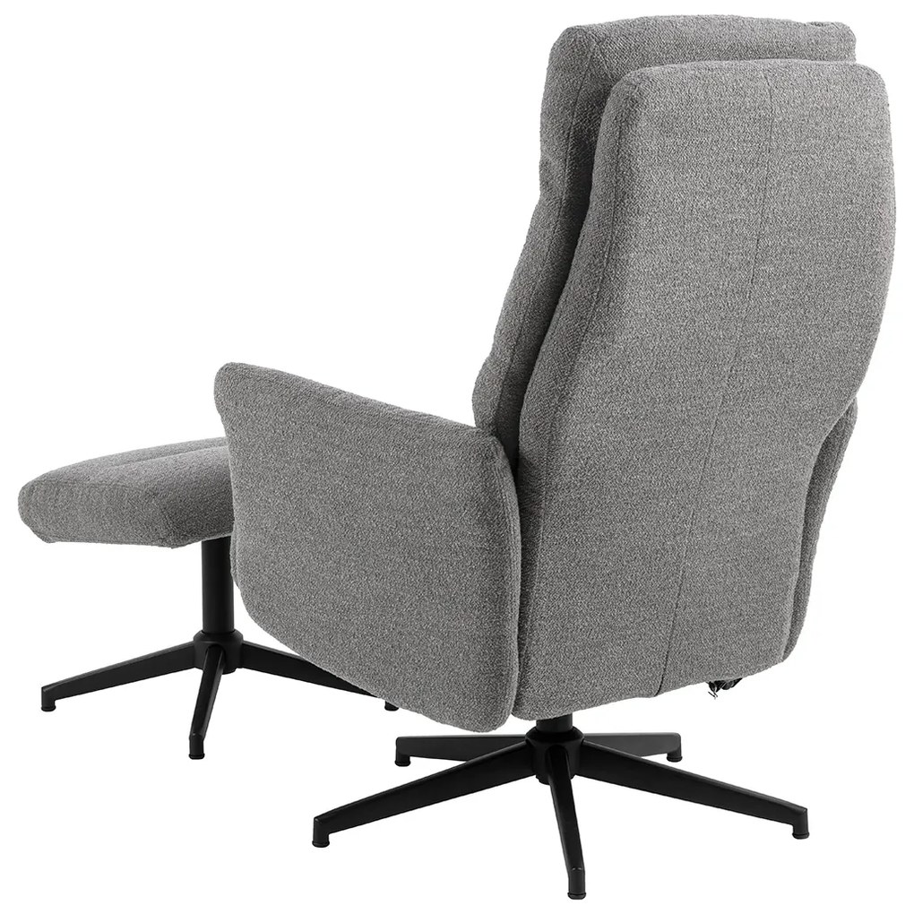 Verstelbare Fauteuil Met Voetenbank Grijs