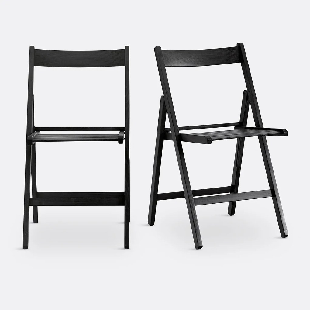 Set van 2 klapstoelen, massief beuken, Yoann