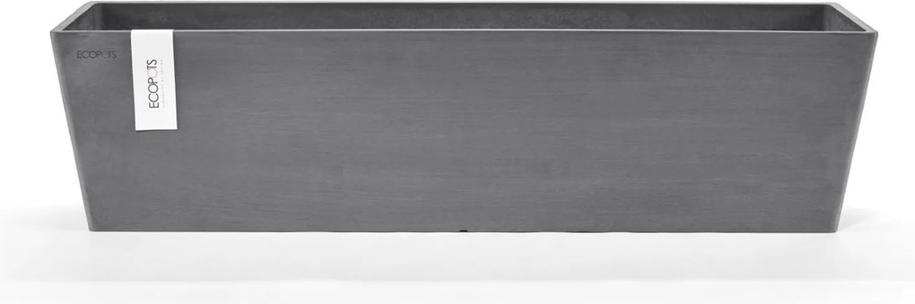 Ecopots bloempot Bruges 80 - Rechthoekig - Grey - 80,8cm x 20cm x H20,3cm