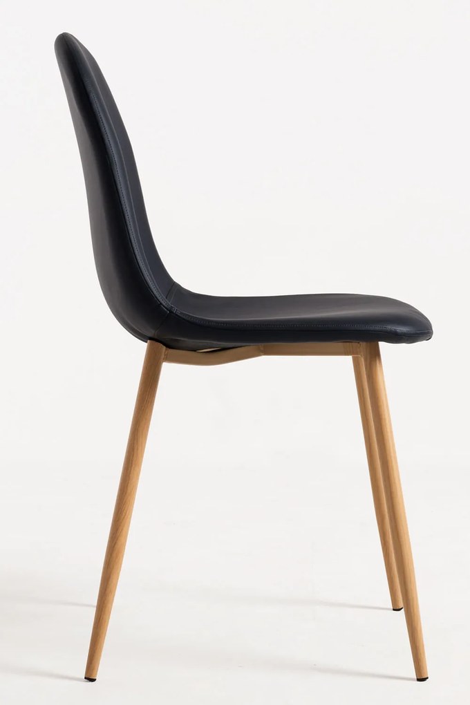 Pak 4 Teok Kunstlederen Stoelen