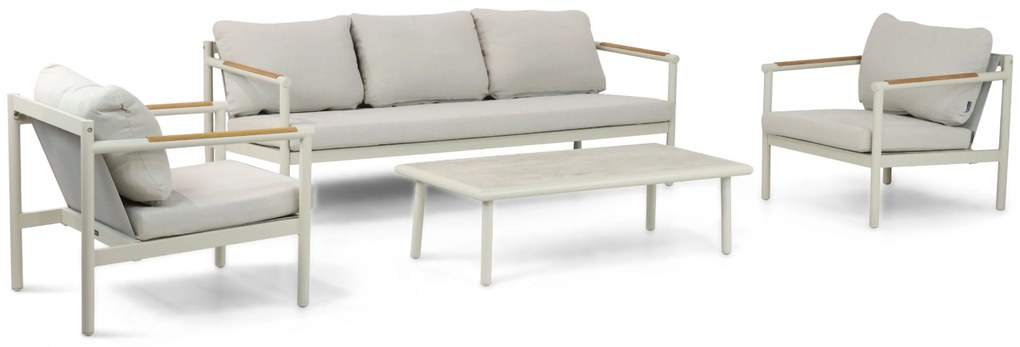 Stoel en Bank Loungeset 5 personen Aluminium Taupe  Lifestyle Garden Furniture Norte