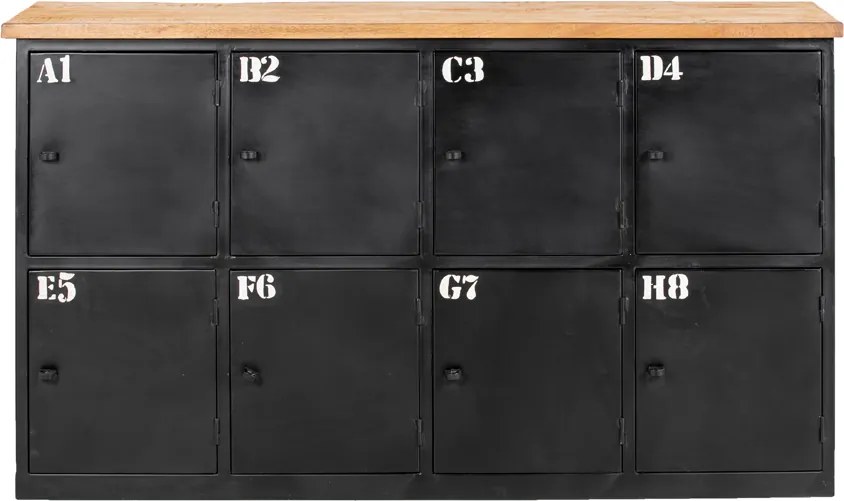 Dressoir locker Bruut 160 cm - Hardhout - Metaal - Giga Meubel - Industrieel & robuust