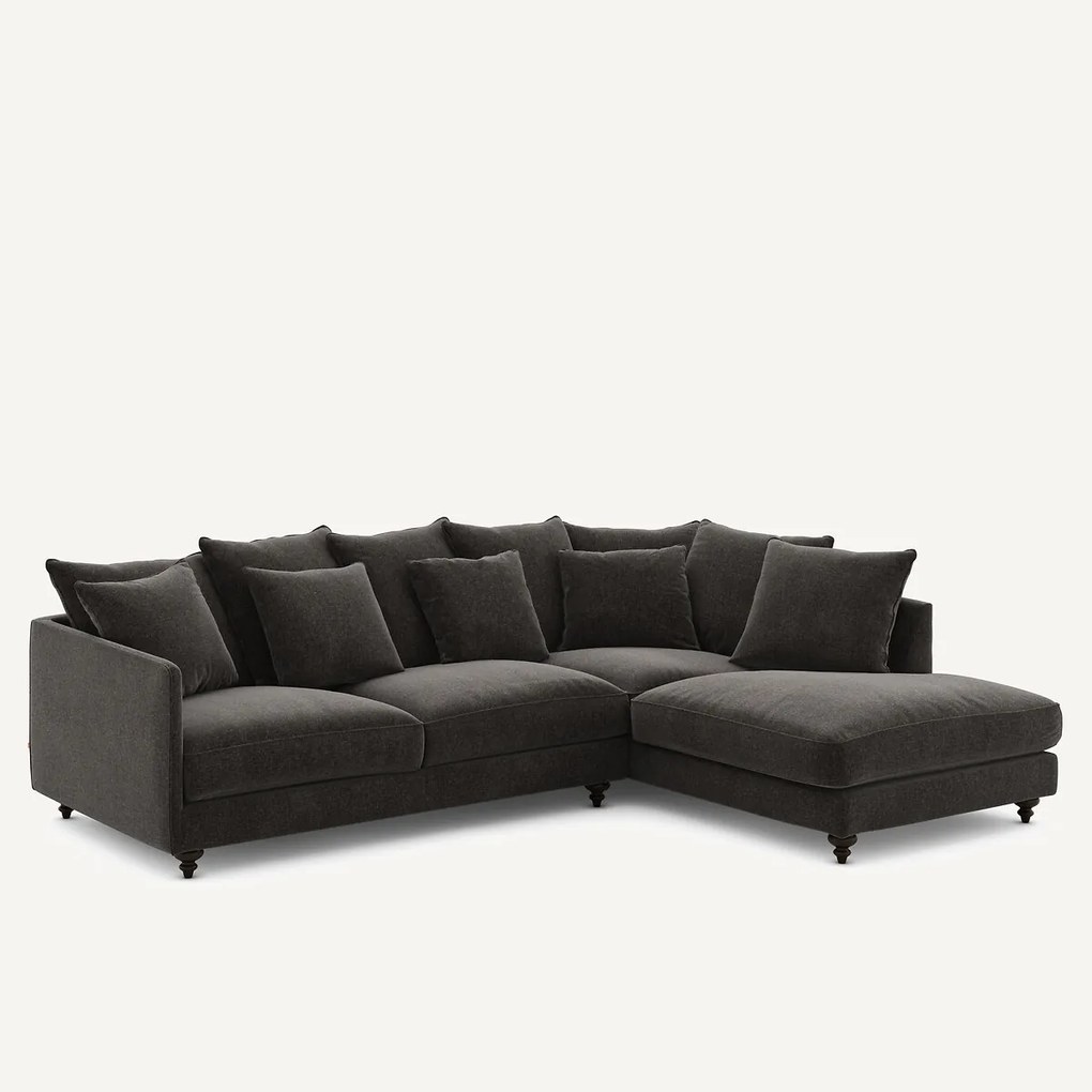 Hoekslaapbank in chenille fluweel, Lazare