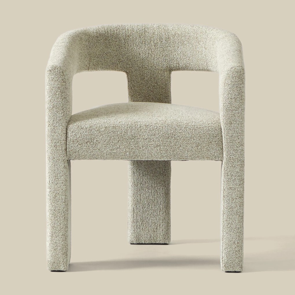Wabi Sabi Eetkamerstoel Beige Volledig Stof