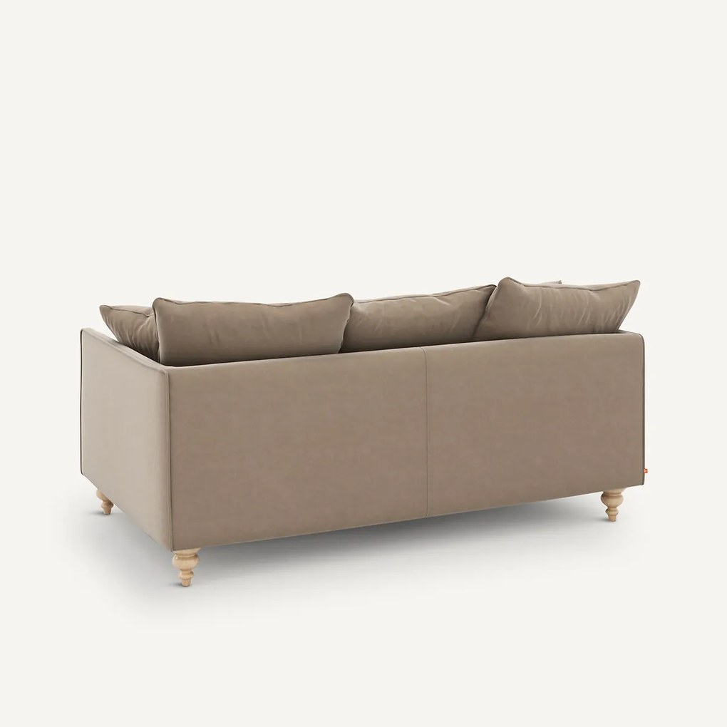 3-zits compacte fluwelen bank, Lazare