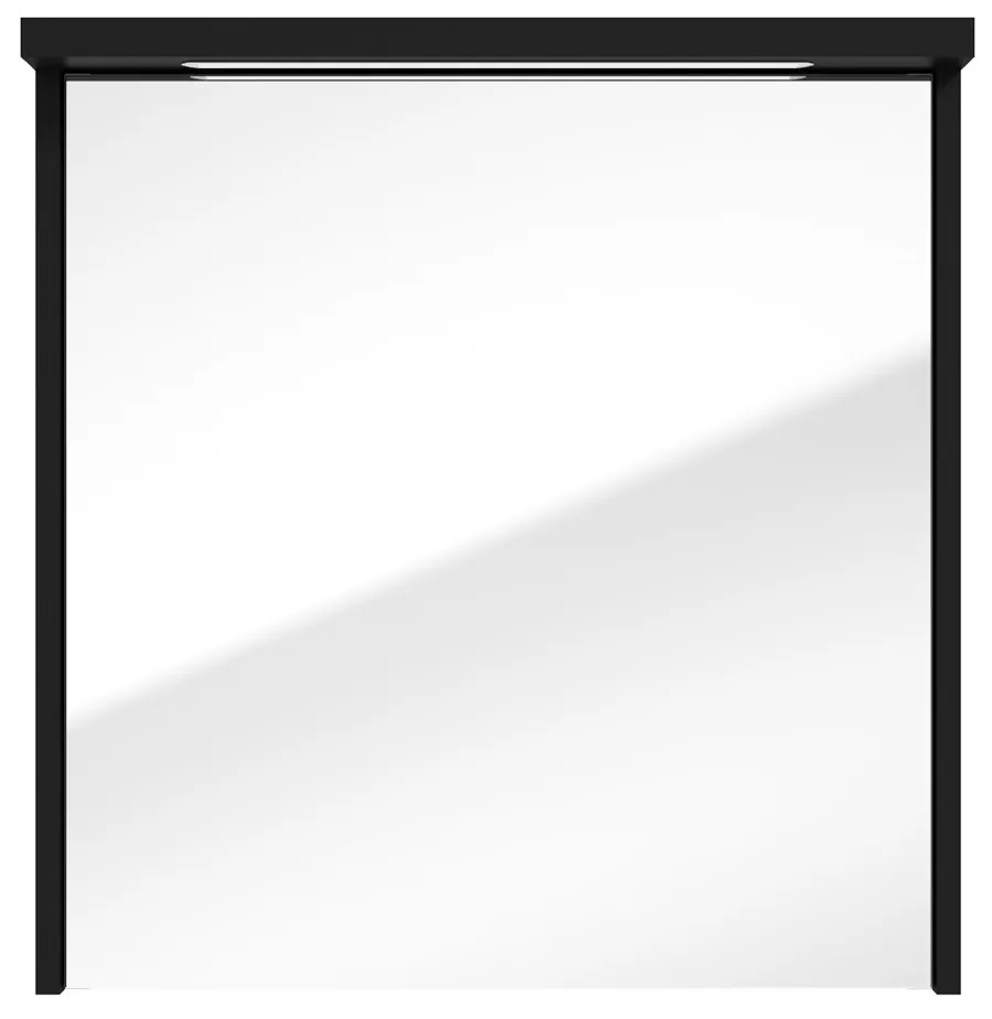 Fontana Grado spiegelkast met verlichting 60cm 1 deur zwart mat