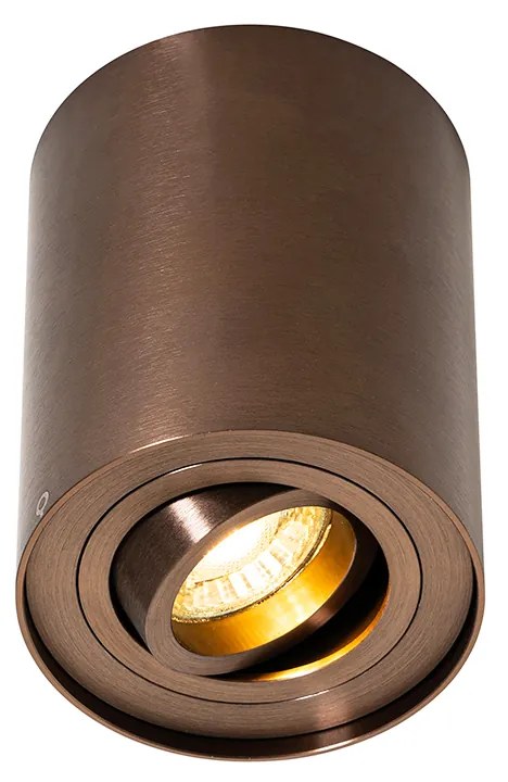Moderne plafondspot donkerbrons draai- en kantelbaar - Rondoo Up