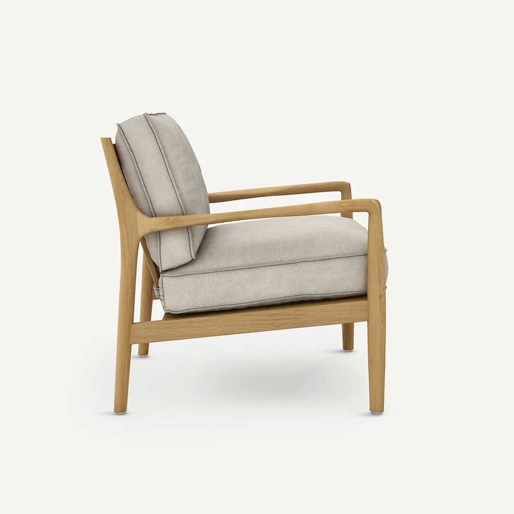Eiken, fineer en Lina fauteuil, DILMA