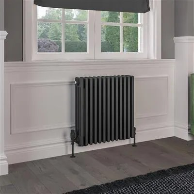 Eastbrook Rivassa 4 koloms radiator 60x60cm staal 1255W antraciet