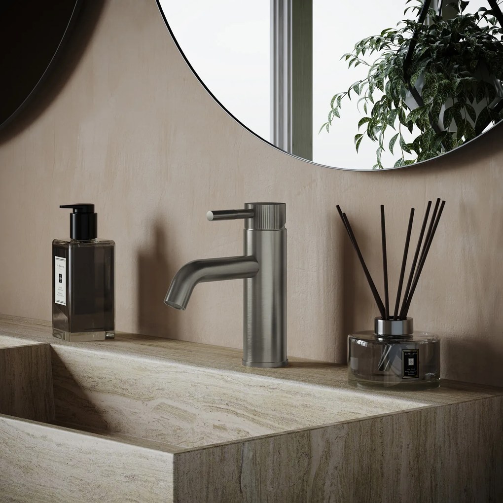 Saniclear Plus Stripes wastafelkraan RVS