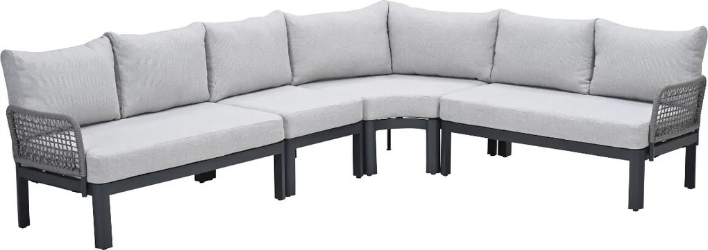 Garden Impressions Milan loungeset 4-delig - donker grijs