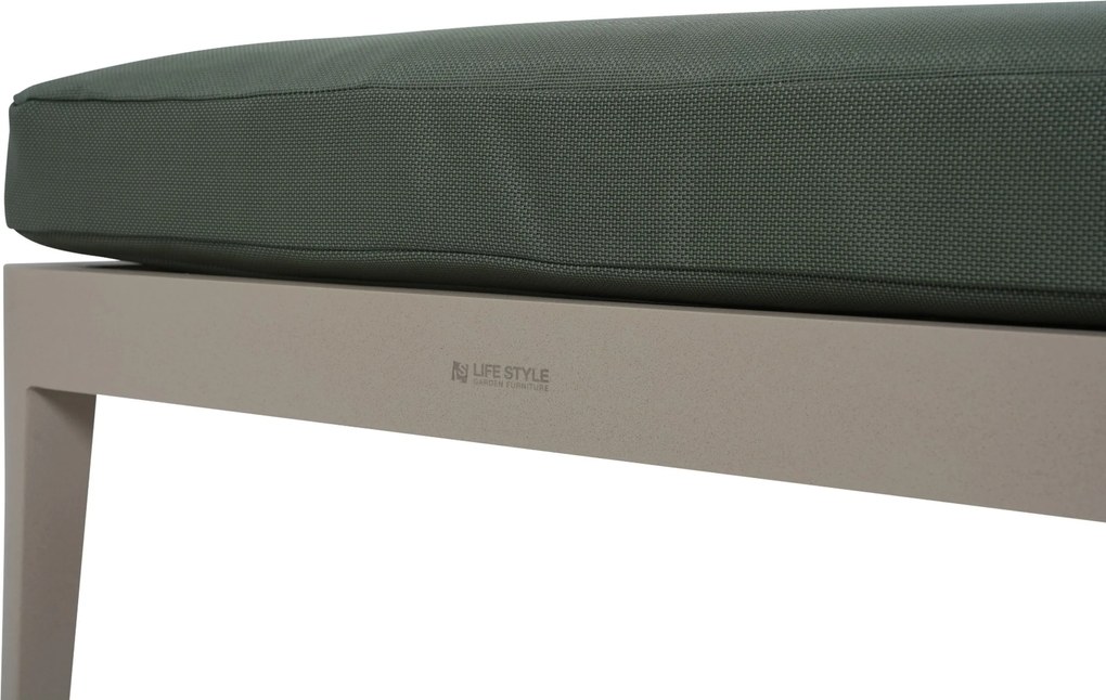 Lifestyle Garden Furniture Mateo Ligbed Met Kussen Loft/moss Green Aluminium Taupe