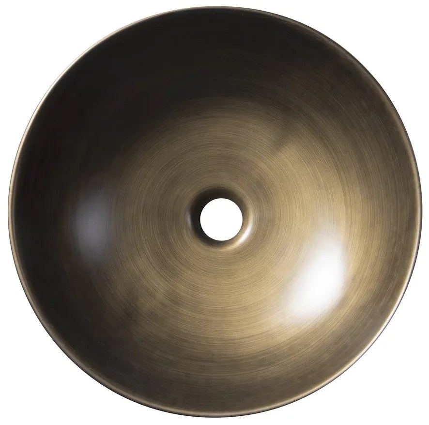 Sapho Priori keramische ronde waskom 41.5cm brons