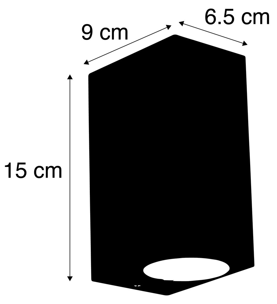 Buitenlamp Moderne wandlamp aluminium 2-lichts IP44 - Baleno Design, Modern GU10 IP44 Buitenverlichting