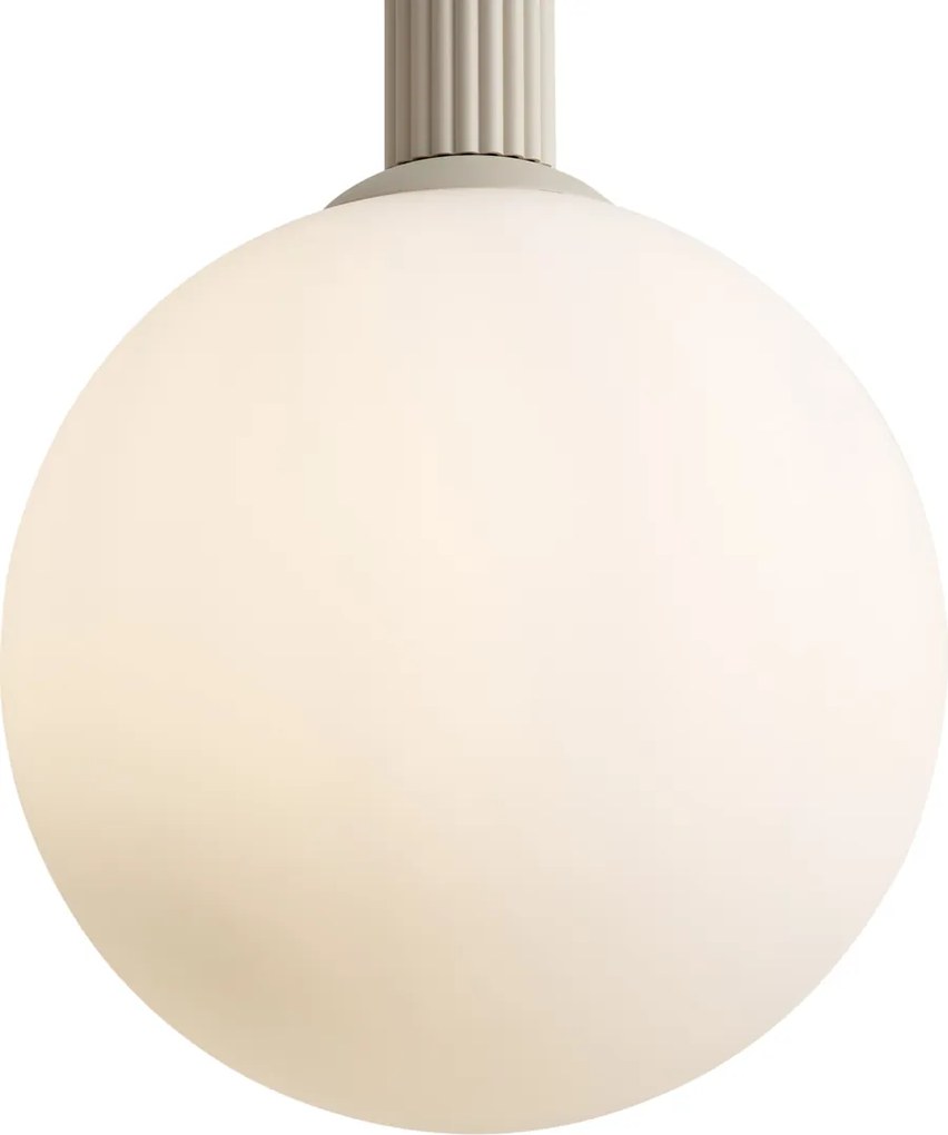 Scandinavische hanglamp beige met opaal glas - Polly