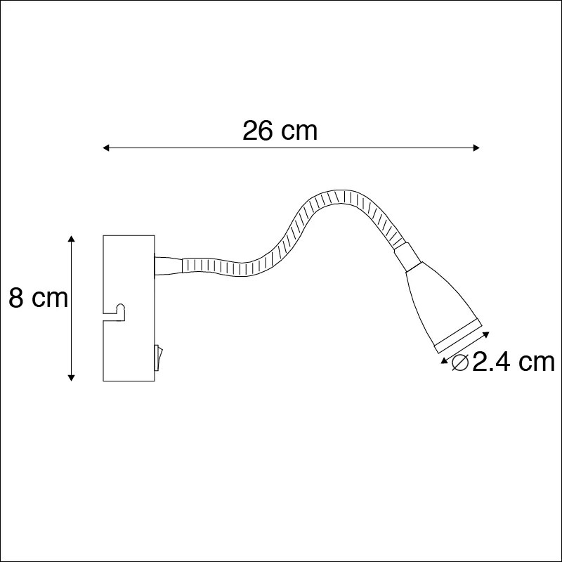 Moderne flexibele wandlamp wit LED - Flex Modern Binnenverlichting Lamp