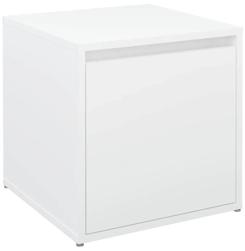 vidaXL Opbergbox met lade 40,5x40x40 cm bewerkt hout wit