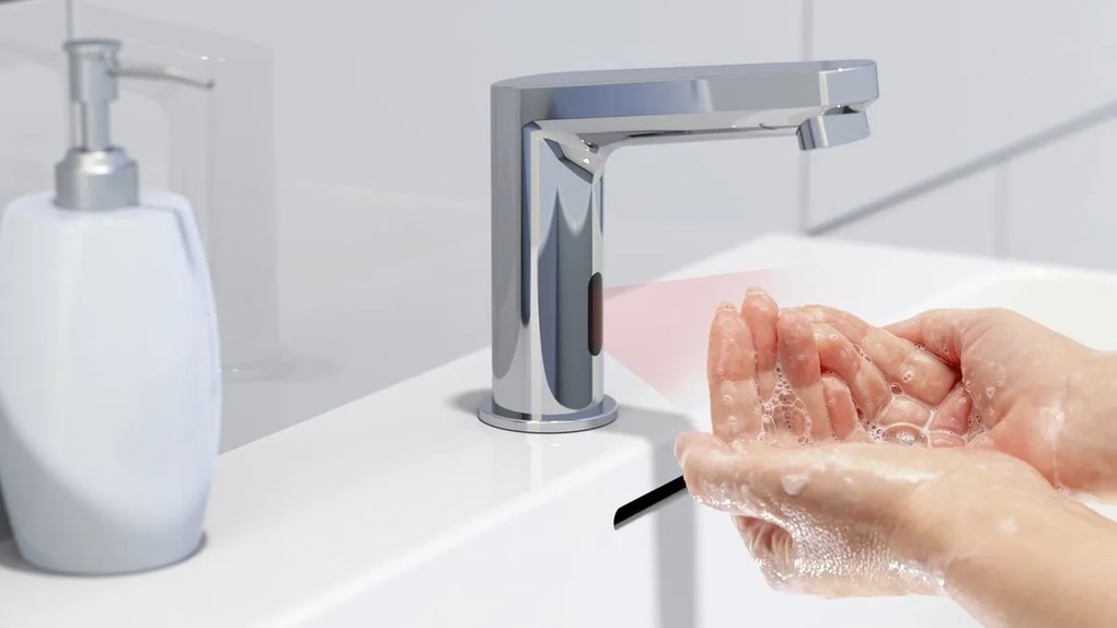 Schutte Vital wastafelkraan met infraroodsensor chroom
