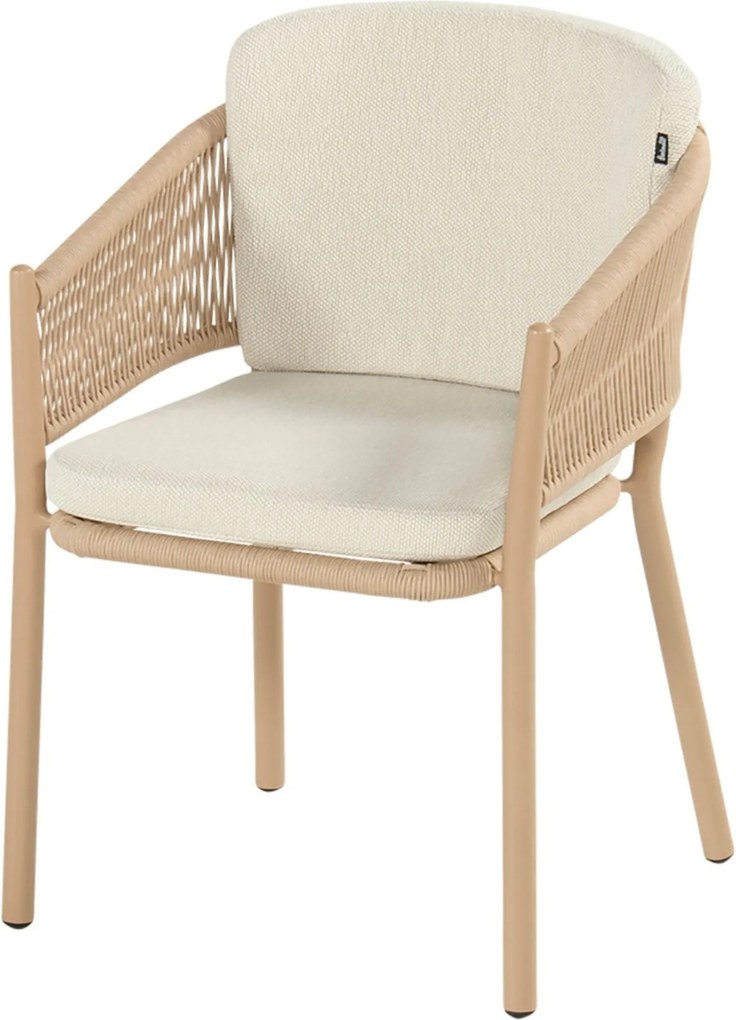 Tuinset Ronde Tuintafel 4 personen 120 cm Rope Taupe  Hartman Altea/Girona