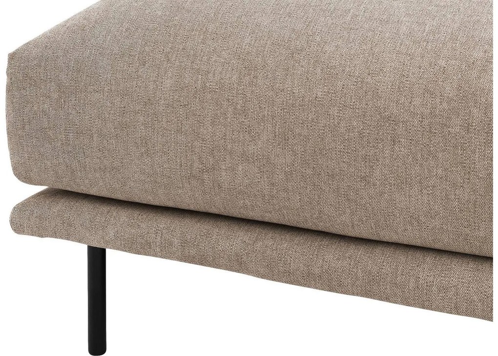 Goossens Bank Luxor Stof beige, stof, 2,5-zits, modern design met chaise longue links