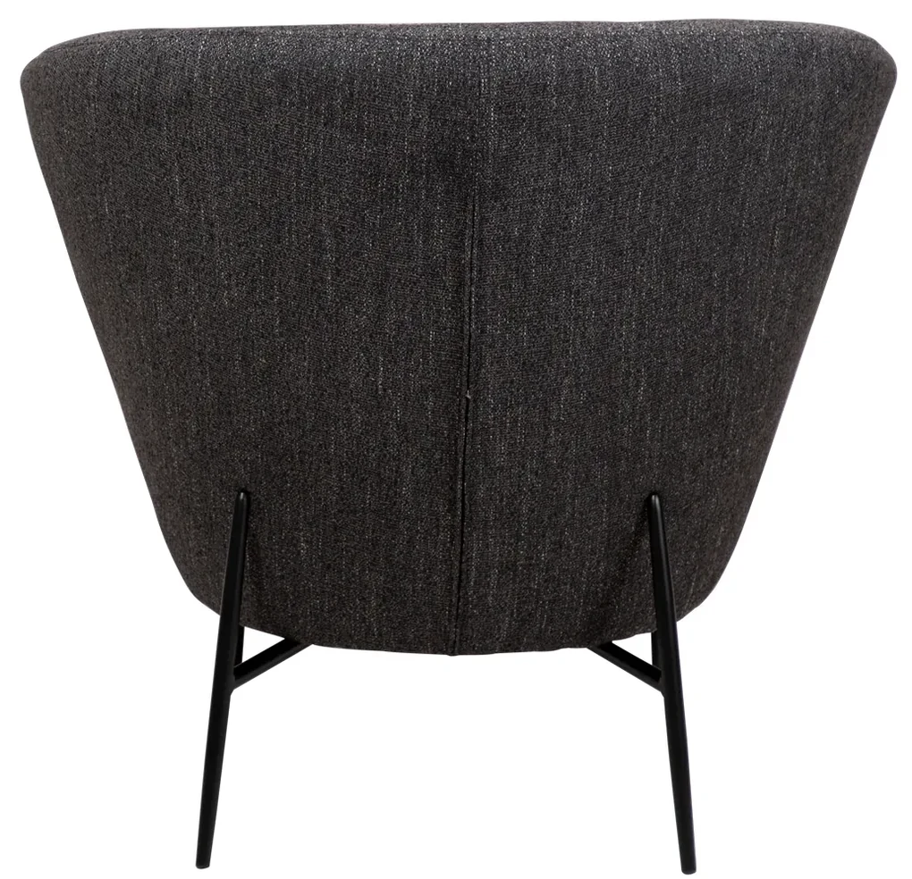 Dan-Form Orbit Loungestoel Met Hoge Rugleuning Boulce Raven Zwart