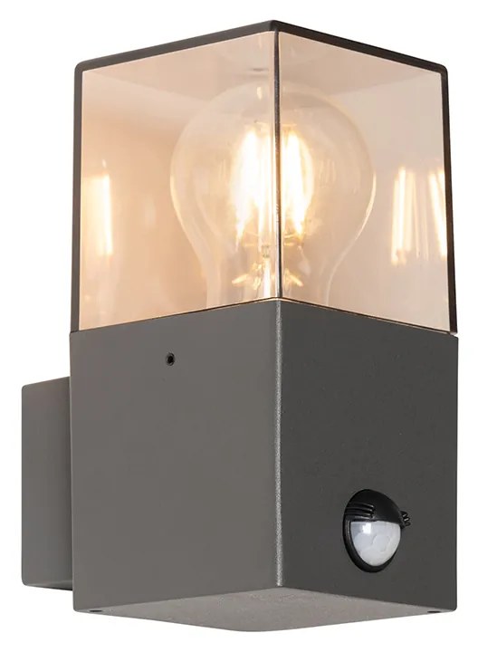 Buiten wandlamp donkergrijs met bewegingsmelder IP44 - Denmark