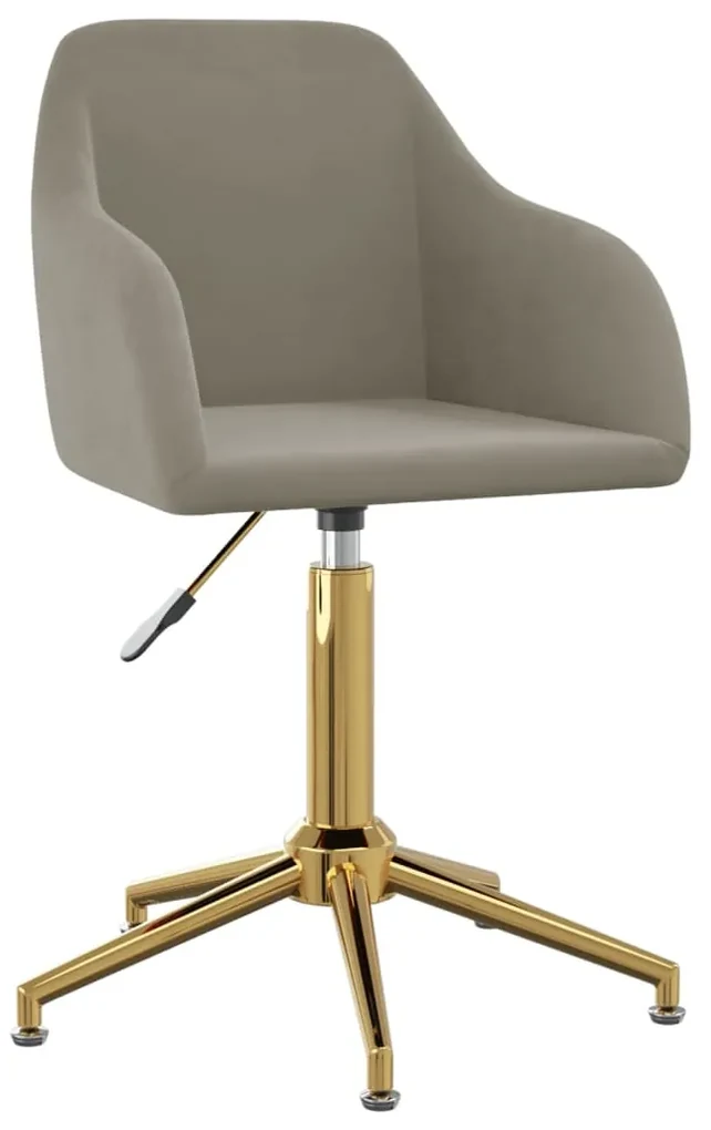 vidaXL Eetkamerstoelen draaibaar 4 st fluweel lichtgrijs