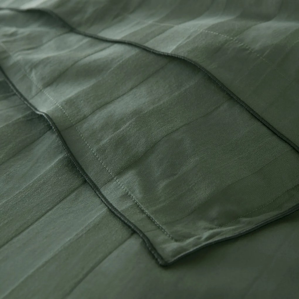 Dekbedovertrek in gewassen katoensatijn met 118 draden, streep Victor