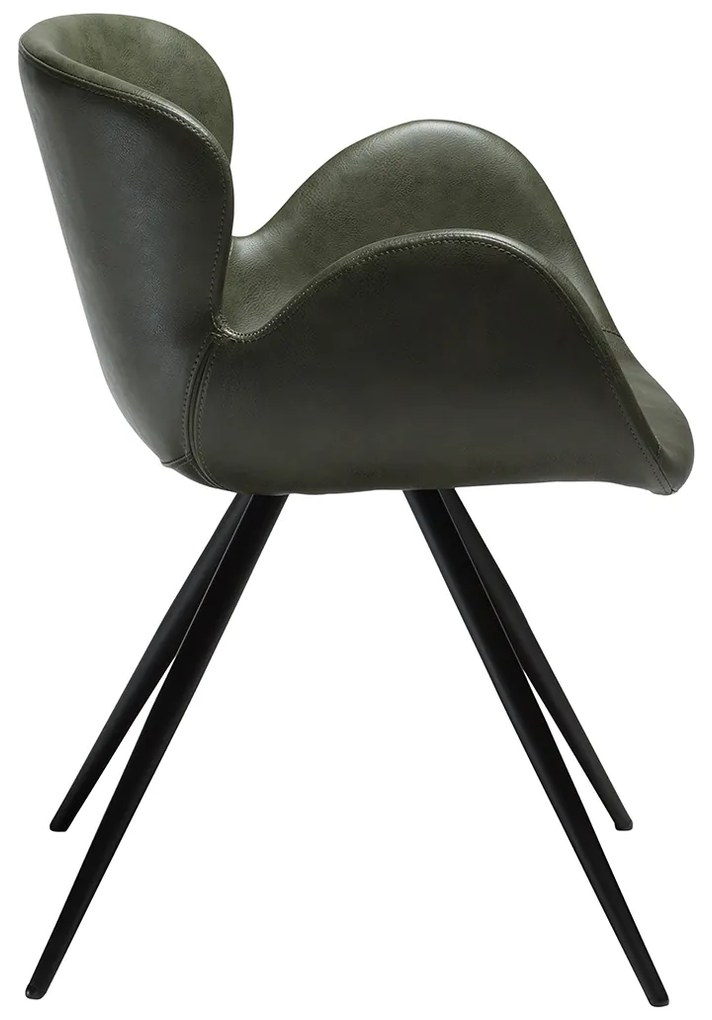 Dan-Form Gaia Design Stoel Groen Kunstleer Met Armleuning