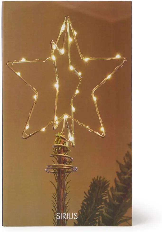 Sirius Christina stervormige piek met LED-verlichting 25 cm