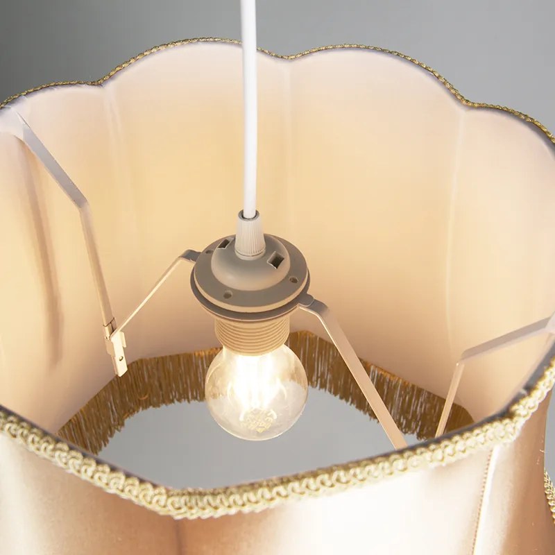 Set van 4 retro hanglampen goud 45 cm - Granny