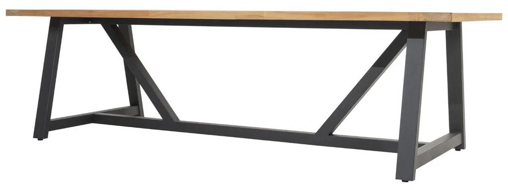 Taste by 4 Seasons Noah RVS tuintafel met teak blad 260 x 100 cm SALE  Tuintafel    houtkleur weerbestendig