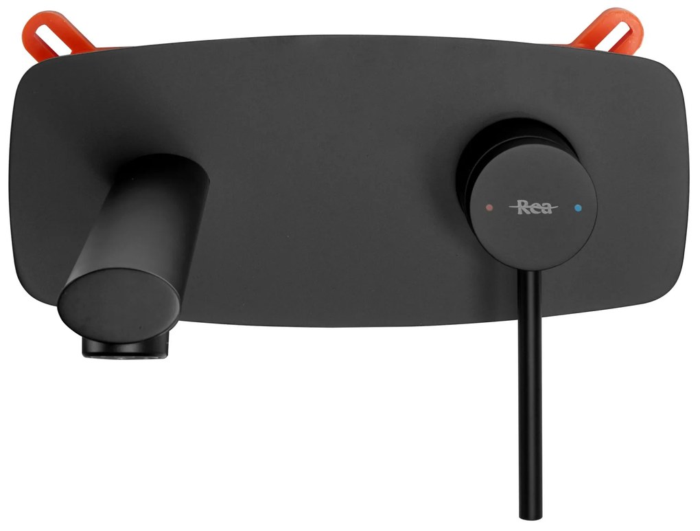 Inbouw wastafelkraan Rea Oval Black + BOX