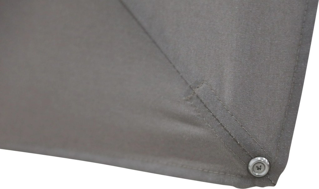 Zweefparasol 3x3m S2 Excellent (incl. voet en hoes) Taupe-naturel-bruin Camello Luna