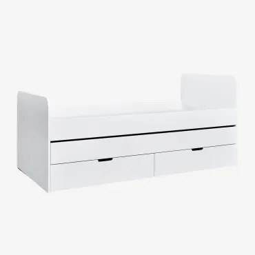 Bed Voor Matras 90x190 Cm Met 3 Lades In Mdf Janete Kids Schuifbed Met Opbergruimte & 90 X 190 Cm - Sklum