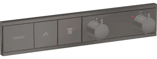 Hansgrohe RainSelect afbouwdeel v. inbouw douchekraan thermostatisch v. 2 functies 45.6x90cm brushed black chroom 15380340