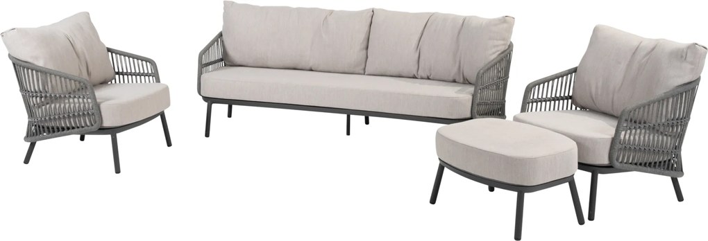 Alicante stoel bank loungeset  delig antraciet Taste 4SO