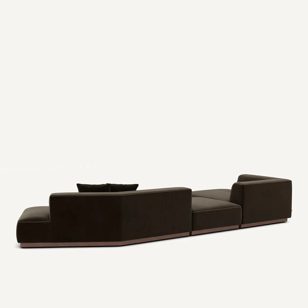 Open hoekbank links XL fluweel, Jacopo