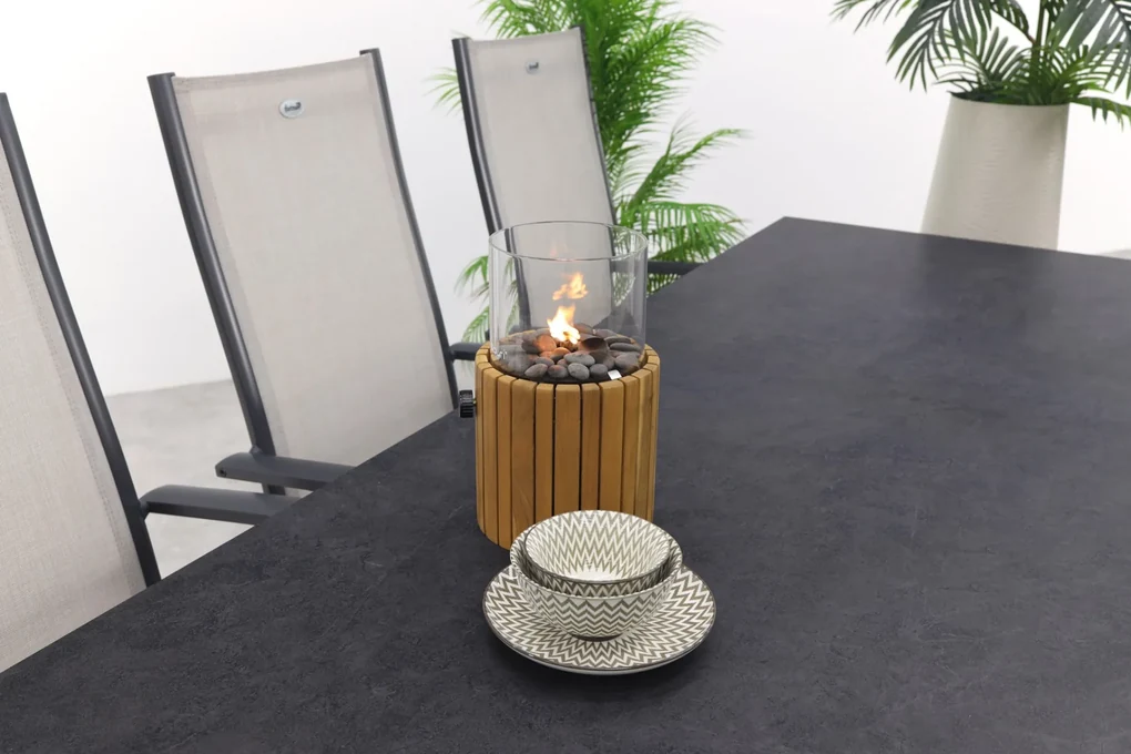 Hartman Monza alu/Chaneo verstelbare tuinset - 220x100 cm. - 7-delig