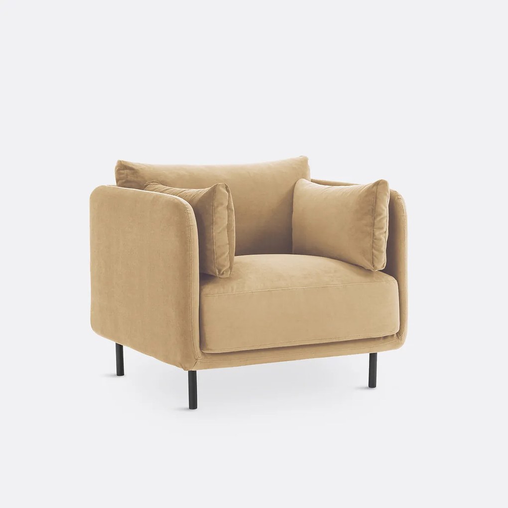 Fauteuil in fluweel, Victor