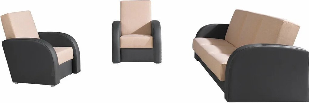 Gestoffeerde meubelset Providence 173, Aanwezig, 107 kg, Aanwezig, Eco-leder + Stof, Poten: Hout, Kunststof